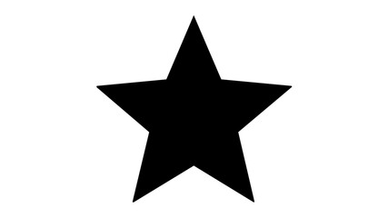 Obraz premium Vibrant five pointed yellow star with a thick black outline as a clean line art vector icon for business excellence achievement rating reward and high quality graphic design illustration.
