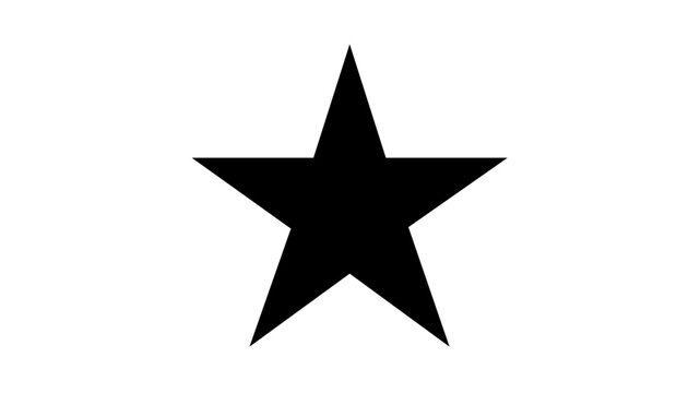 Minimalist yellow star vector icon with a bold black outline, professional quality rating and favorite mark illustration for business applications and clean office interface design elements.