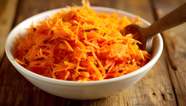 Salad of fresh grated carrots