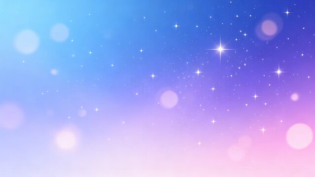 Colorful starry sky with bokeh effect