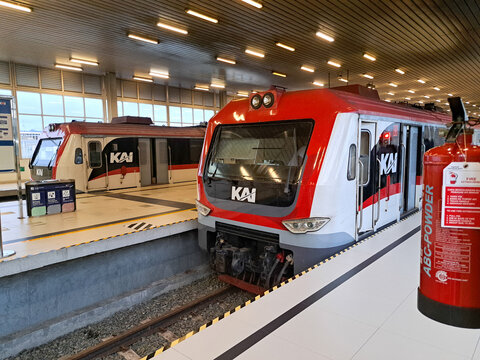 Yogyakarta, Indonesia. May 8, 2026. Airport Train at Yogya International Airport Station