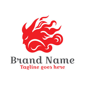 Beauty flame Logo. Fully vector file. CMYK color mode. Editable color. free font used, Easy to download.