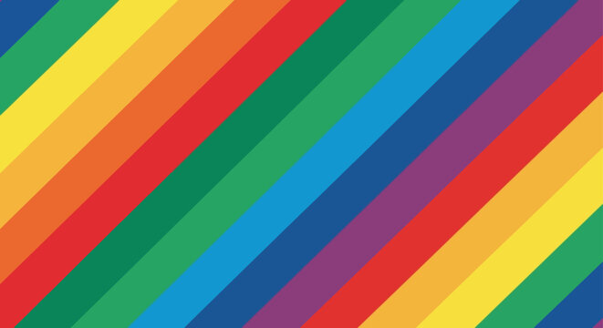 colorful seamless rainbow stripe background pattern with vibrant diagonal lines ideal for modern graphic design and expressive creative projects.