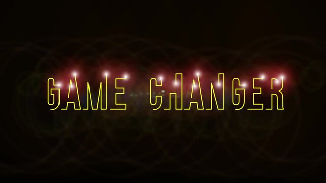 Game Changer Neon Glow Typography Background