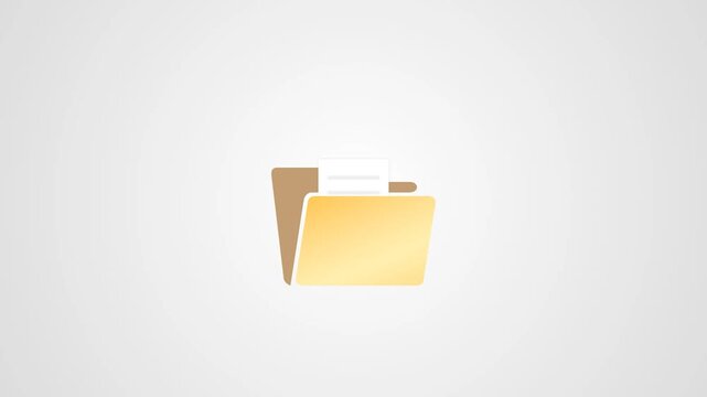 Conceptual digital folder icon symbolizing efficient data management, secure archiving, and organized information storage for modern workflow systems