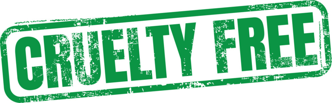 Cruelty Free Vector Green Rubber Stamp