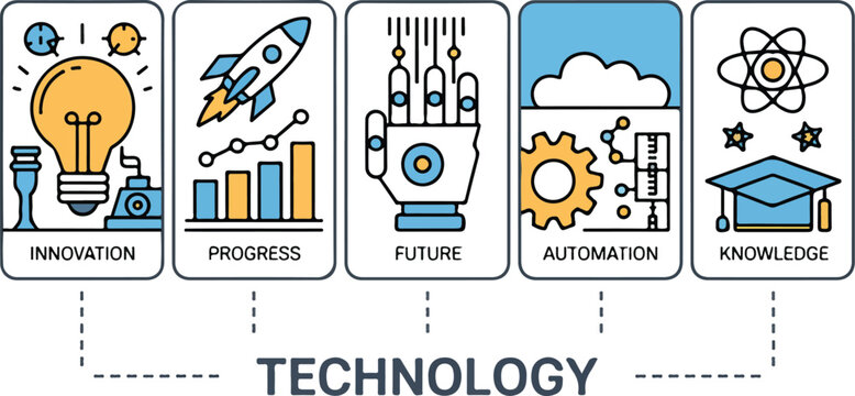 Modern digital technology banner set with vertical layouts futuristic gradient backgrounds and abstract corporate business vector templates