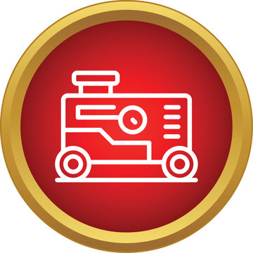 Portable electric generator delivering backup power, presented as a flat line icon