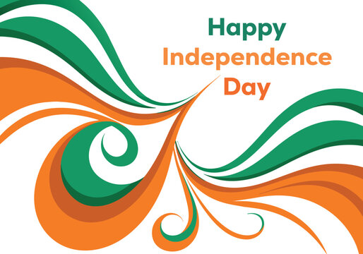 Vibrant indian independence day graphic