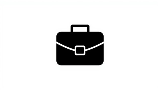 Briefcase silhouette on a white background simple vector design