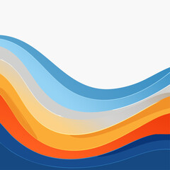 Obraz premium Abstract colorful flowing waves on a white background