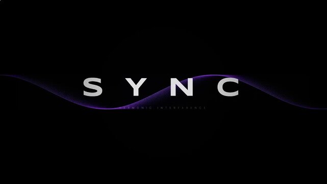 Glowing purple wave lines flowing across a dark black background in a seamless loop animation