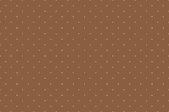 Seamless brown polka dot pattern with light tan spots. Warm minimalist geometric texture for digital backgrounds, fabric designs, paper crafts, and home decor