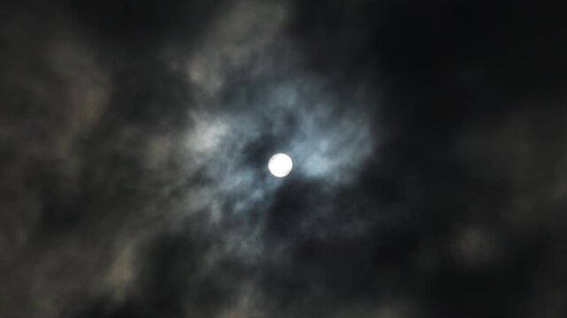 Clouds blocking the sun a cloudy day. Time Lapse