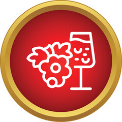 Obraz premium Wine glass and grape bunch illustrating viticulture and beverage industry