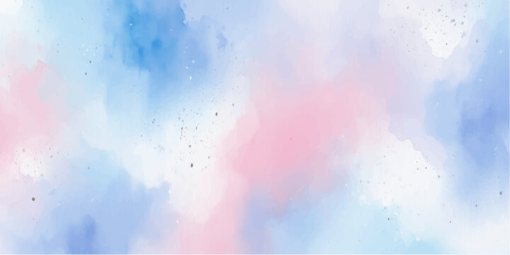 Abstract colorful watercolor background featuring a vibrant paint texture with vintage grunge paper elements and swirls of orange fire and blue water art design