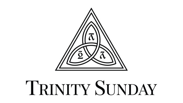 trinity sunday religious illustration featuring sacred trinity symbol with elegant typography representing christian faith spirituality worship church tradition and holy devotion