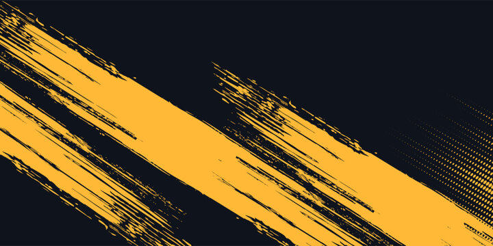 Dots pop art comics sport style vector illustration. Dots halftone yellow and black color pattern gradient grunge texture background.