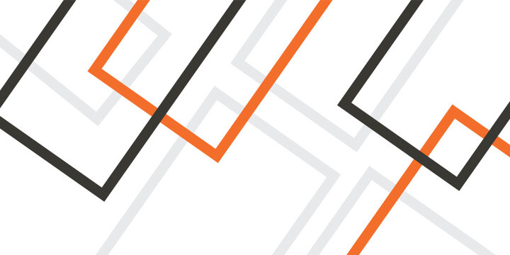 Bright black banner with a trend orange stripes