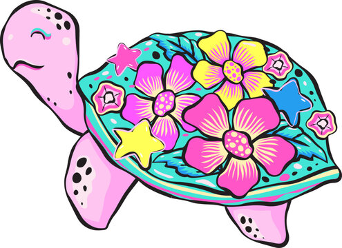 Tropical Coquette Turtle Summer Paradise