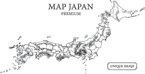 Obraz premium Map Japan