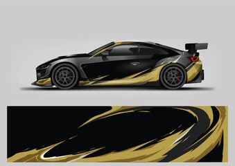 abstract gold vector background for decal or wrap car design © Lancar