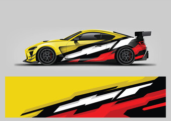 Fototapeta premium Racing background for sport car wrap design and vehicle livery