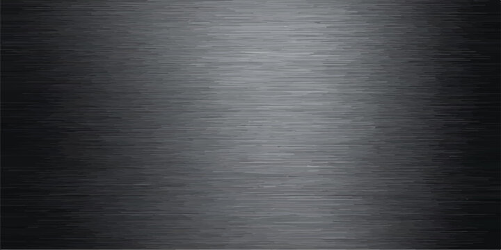Brushed dark metal texture background with brushed steel, aluminum