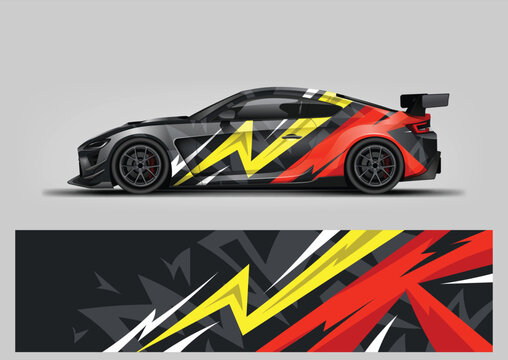 abstract vector background for decal or wrap car design