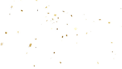 Fototapeta premium Colorful Multicolor Confetti PNG – Bright Rainbow Gold Silver Shiny Party Celebration Confetti Pieces Scattered on Clean White Background High Resolution