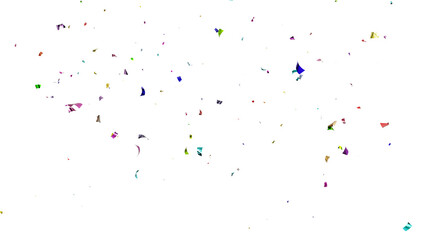 Obraz premium Shiny Celebration Confetti PNG Set – Luxury Rainbow Gold Multicolor Confetti Elements for Wedding Birthday New Year Party on White Background