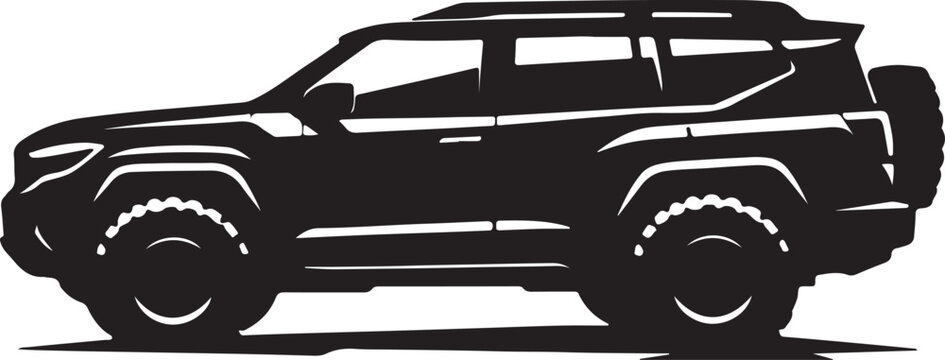 Off road vehicle silhouette vector