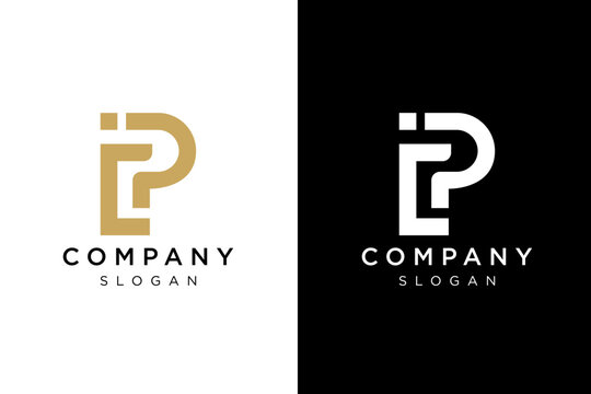 Letter LP simple logo design
