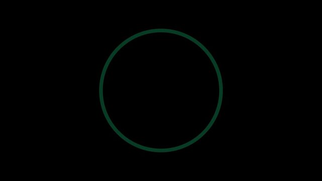 4K Vibrant Green Glowing Ring HUD Interface Loop