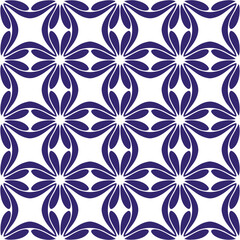Fototapeta premium simple-indigo-floral-seamless-pattern