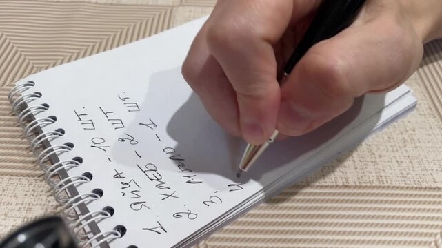 Intently capturing extensive information through precise handwriting techniques. Meticulously transcribing comprehensive notes with swift hand movements and unwavering concentration