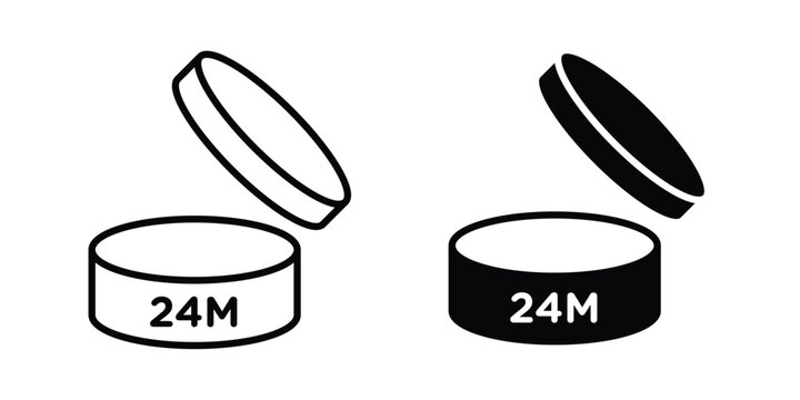 24M icon concept editable stroke outline. flat vector illustration.
