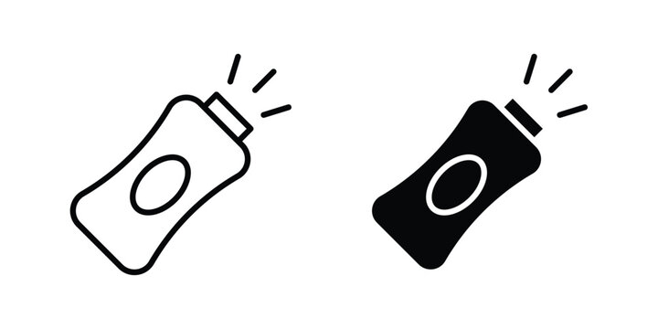 Baby powder icon concept editable stroke outline. flat vector illustration.