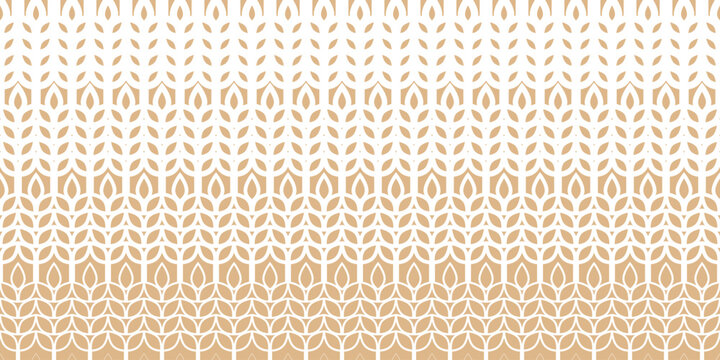 Wheat ears seamless pattern. Grain wheats, malts spik, oats, barley, rice, millet, maize, corn. Repeated beer background. Texture spikelet. Repeating design prints. Liaf patern. Vector illustration