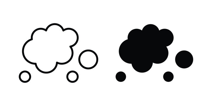 Bubble icon concept editable stroke outline. flat vector illustration.
