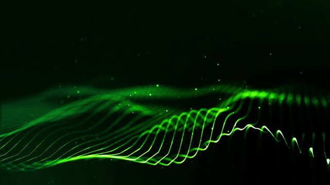 3d render vj loop Futuristic animated wave pattern effects. Ultramodern pulsating grid responding to sound frequencies. Highenergy digital animation synchronized with rhythmic bass and synthesizer