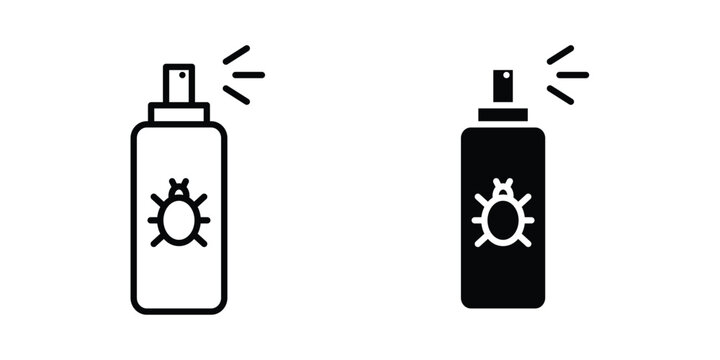 Insecticide icon concept editable stroke outline. flat vector illustration.