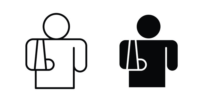 Injuries icon concept editable stroke outline. flat vector illustration.