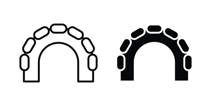 Maxilla icon concept editable stroke outline. flat vector illustration.
