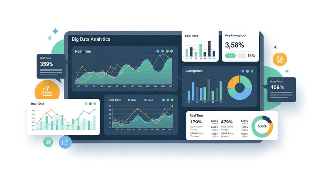 Modern Big Data Analytics Dashboard With Real Time Charts and Key Prepayment Metrics