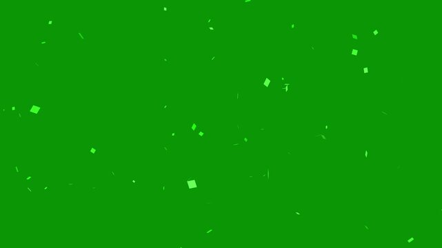 Colorful Isolated Confetti party popper Explosion confetti Blast Realistic On green Background Channel Perfect For Compositing Into Your cgi Scene, Realistic Slow Motion Holiday Animation. 4K