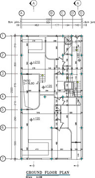 Vector sketch illustration of silhouette of architectural design of 5 Floors Apartment Building, 2 units per floor modern with scale size