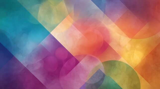 Geometric Abstraction Modern Colorful Design for Sales