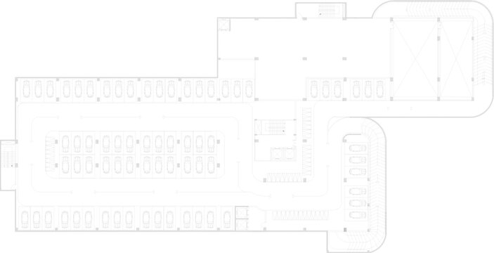 vector sketch illustration silhouette architectural design construction site plan layout parking basement modern apartment hotel building 