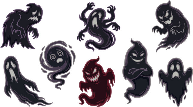 Collection of various cartoon monsters.